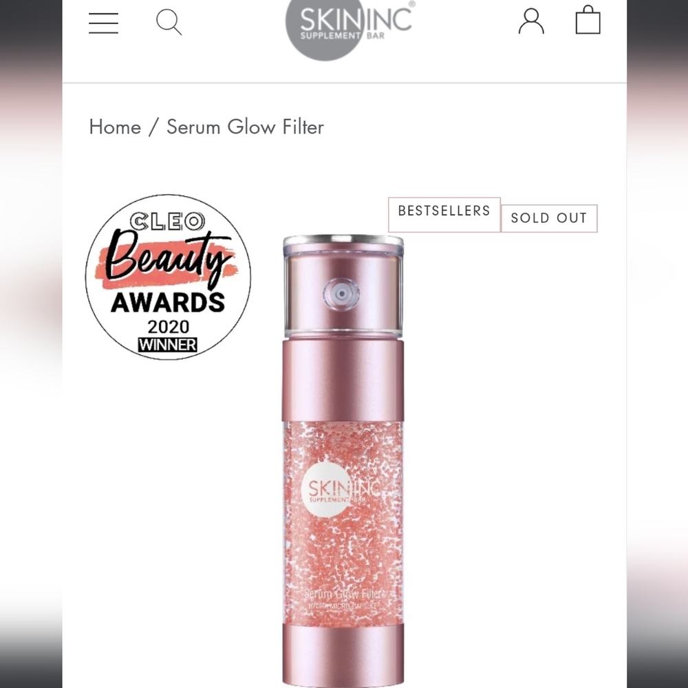 Skininc serum glow filter